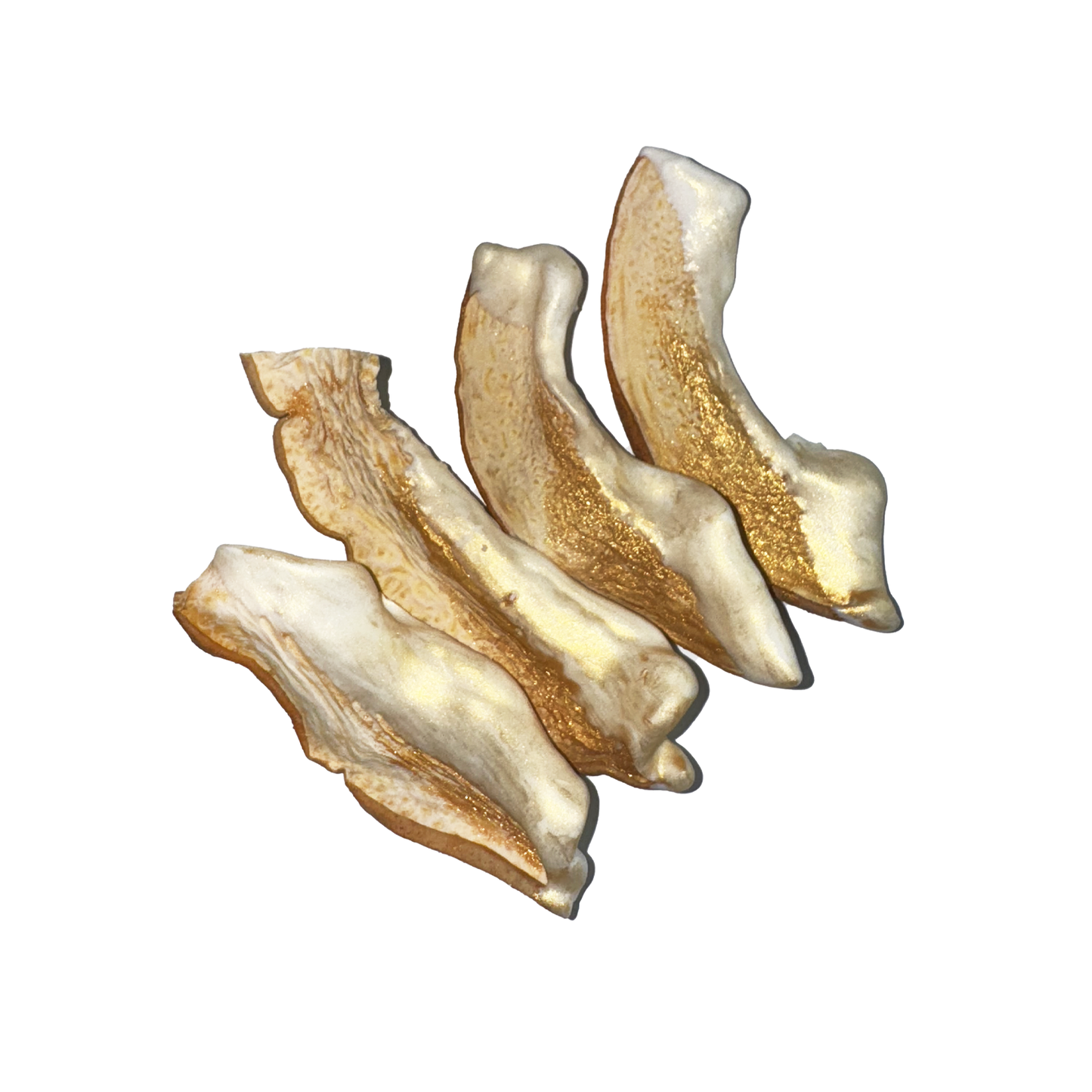 White Chocolate Gold Painted Pumpkin Chips